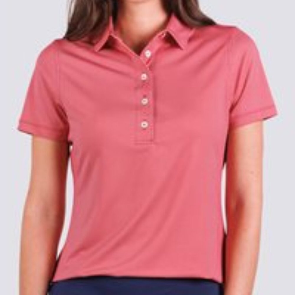 Lady Hogan Pink Collared Golf Shirt Size Medium
